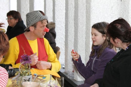 Clown Micha sorgte für so manchen Scherz