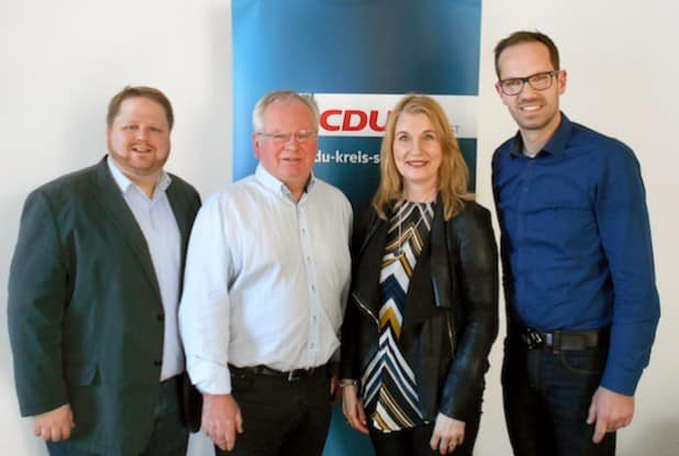 v. l. n. r.: Heinrich Frieling, Reinhard Markus, Petra Vorwerk-Rosendahl und Ansgar Mertens. Quelle: CDU im Kreis Soest