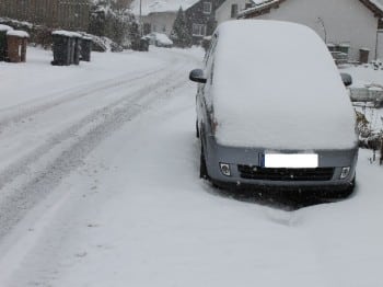 Verschneite Strassen Kreis Olpe