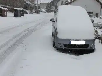 Verschneite Strassen Kreis Olpe