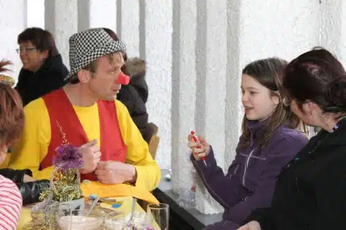 Clown Micha sorgte für so manchen Scherz
