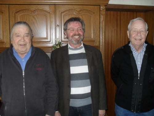 Der neue Vorsitzende mit den Jubilaren, (v.l.n.r. Rudolf Köster, Peter Mußler, Friedel Wüllner)