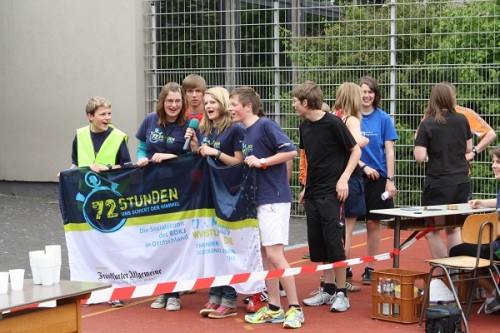 Viel Spaß und großen Erfolg hatten die Schüler des Gymnasiums Maria Königin bereits beim Spendenlauf  der letzten 72-Stunden Aktion.   