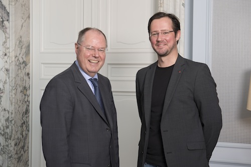 Bundestagskandidat Dirk Wiese (rechts) und Kanzlerkandidat Peer Steinbrück (links.) Foto: SPD Hochsauerlandkreis