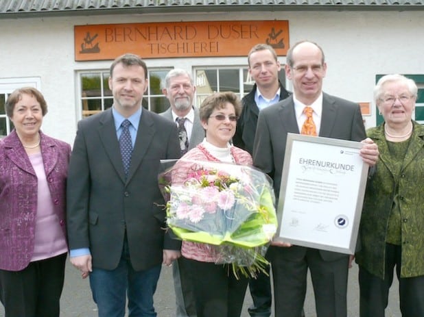 Tischlerei Düser: der Tradition (und Umwelt) verpflichtet! (Foto: Kreishandwerkerschaft Hellweg-Lippe)