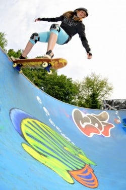 Nicht nur bei Jungs begehrt: Die Skateboardschule 360° bietet neue Kurse ab Mai an (Foto: Daniel Halfmann).