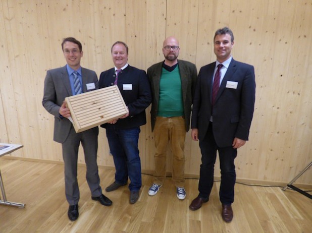 Die Referenten des Branchentreffs (v.l.n.r.): Michael Bison, Peter Rosenkranz, Eric Senne und Christoph Haaben (Foto: WFG HSK).