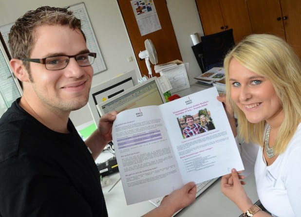 Elmar Diemel und Sandrin Schramke werden am 21. August im Berufsinformationszentrum (BIZ) über die Ausbildung beim Kreis Soest informieren (Foto: Thomas Weinstock/Kreis Soest).