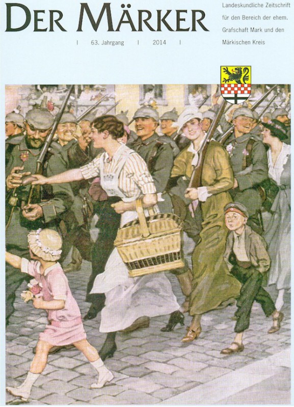 Eine Kriegspostkarte von 1914 (von Brynolf Wennerberg) ziert das Titelblatt - Foto: Kreisarchiv.