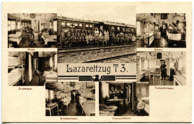 Postkarte des Lazarettzuges T 3 (Verlag: H. Dallmann, Iserlohn/Stadtarchiv Iserlohn)