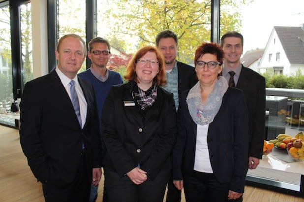 Diskutierten über Betriebliches Gesundheits- und Sozialmanagement (von links): Stefan Nadenau, Thomas Kleb, Silke Nell, Daniel Imhäuser, Esther Brug und Sebastian Schreiber (Foto: Diakonie in Südwestfalen gGmbH).