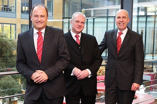 Von links nach rechts: Der Vorstand der Sparkasse Hagen - Frank Walter (Vorsitzender), Rainer Kurth und Klaus Oberliesen (Foto: Sparkasse Hagen).
