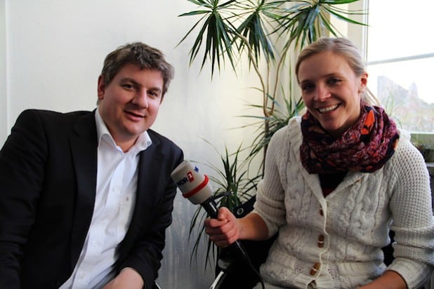 WDR 2-Moderatorin Julia Forsthövel interviewte Bürgermeister Dr. Remco van der Velden schon einmal vorab und überzeugte sich gleich von den Vorzügen Gesekes (Foto: Stadt Geseke).