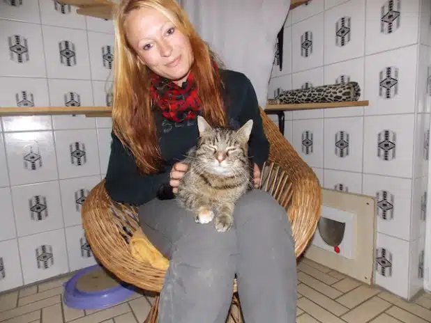 Foto: Boncuk mit Sabrina von der Video Tierhilfe 