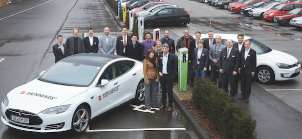 Am 10. Und 11. März trafen sich rund 50 Netzwerkpartner des Innovationsnetzwerks Elektromobile Stadt zum Erfahrungsaustausch bei Mennekes (Foto: MENNEKES Elektrotechnik GmbH & Co. KG).