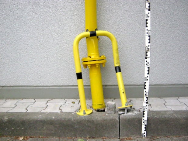 Die beschädigte Gasleitung (Foto: Kreispolizeibehörde Soest)