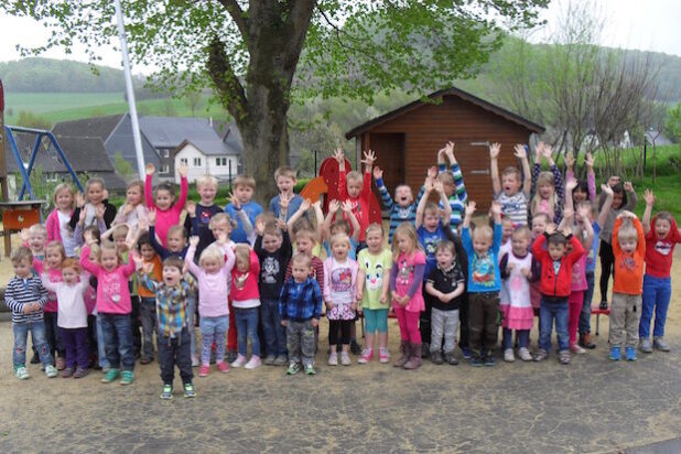 Freuen sich auf ein buntes Geburtstagsfest mit vielen Gästen: Die Jungen und Mädchen des Städtischen Kindergartens Wallen (Foto: Städtischer Kindergarten Wallen).