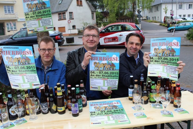 Das Veranstalterteam v.l.n.r. - Torsten Schmale, Sascha Dick, Bernd-Martin Leonidas freuen sich auf die erste Bierbörse Meinerzhagen.