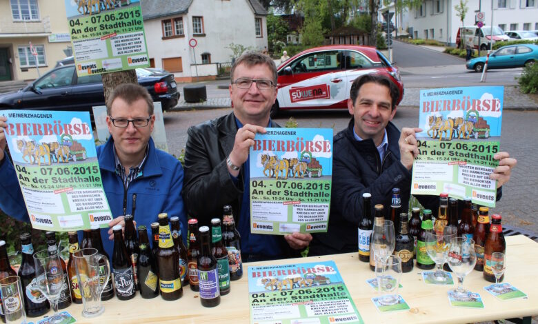 Das Veranstalterteam v.l.n.r. - Torsten Schmale, Sascha Dick, Bernd-Martin Leonidas freuen sich auf die erste Bierbörse Meinerzhagen.
