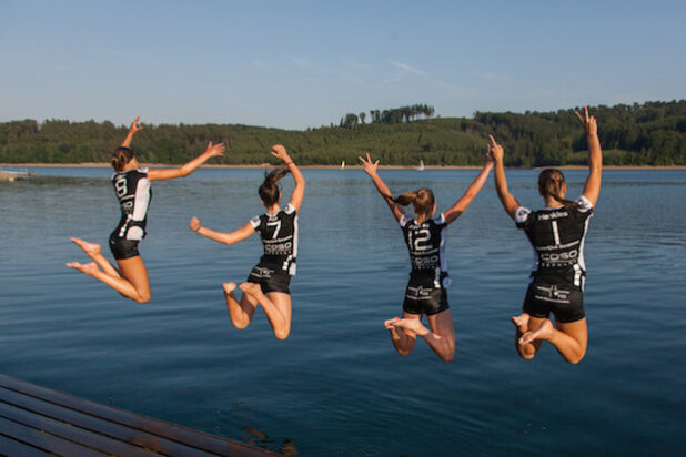 Auf dem Sprung in die zweite Bundesliga: Theresa Lübke, Henrike Axt, Vanessa Vornweg und Michelle Henkies (von links nach rechts) - Fotograf: Christoph Rech 