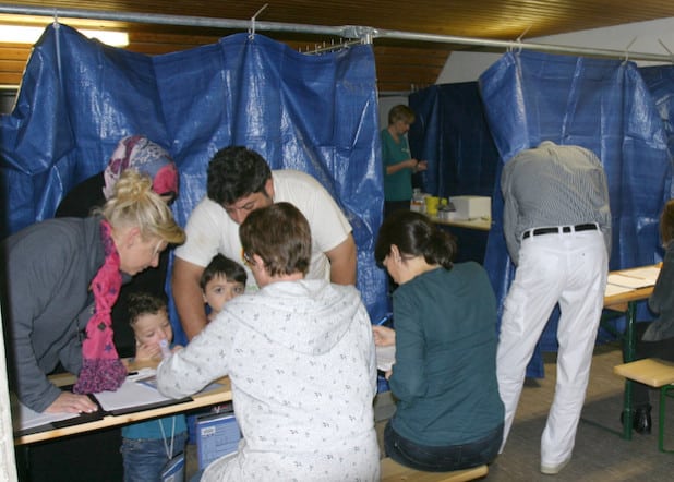 Am Samstag wurden die Bewohner der Notunterkunft geimpft (Foto: Märkischer Kreis).