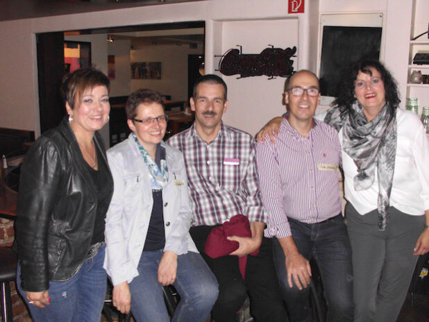 Foto von links: Marlene Weiner, das Ehepaar Elisabeth und Andreas Haarmann, Peter Neuhaus (weiteste Anreise) und Lucia Esposito (Foto: Susanne Müller)