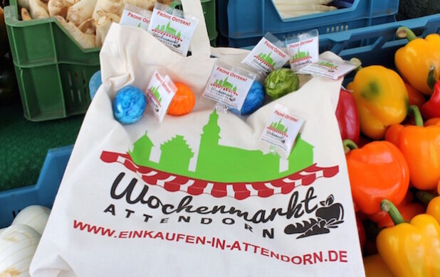 In der Woche vor Ostern findet auf dem Wochenmarkt eine erste Aktion in diesem Jahr statt (Foto: Hansestadt Attendorn).