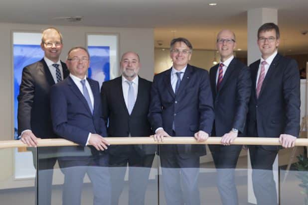 Der Vorstand der Volksbank Bigge-Lenne (v.l.) Andreas Ermecke, Peter Kaufmann (Sprecher), Michael und Bernd Griese. Quelle: Volksbank Bigge-Lenne eG 