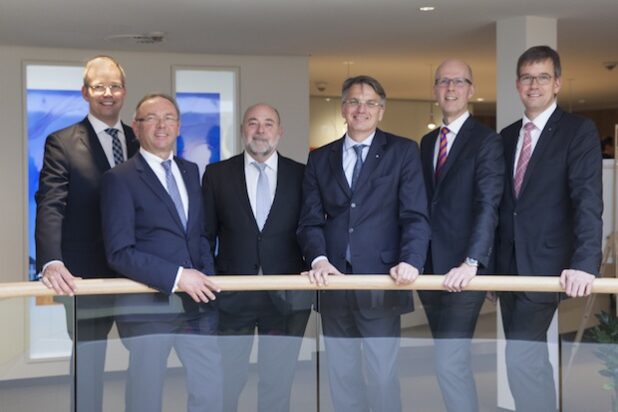Der Vorstand der Volksbank Bigge-Lenne (v.l.) Andreas Ermecke, Peter Kaufmann (Sprecher), Michael und Bernd Griese. Quelle: Volksbank Bigge-Lenne eG