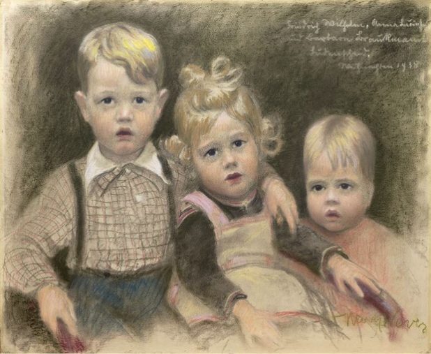 Heinz Wever, Brauckmann-Kinder, 1938, Pastell (Privatbesitz). Quelle: Stadt Lüdenscheid
