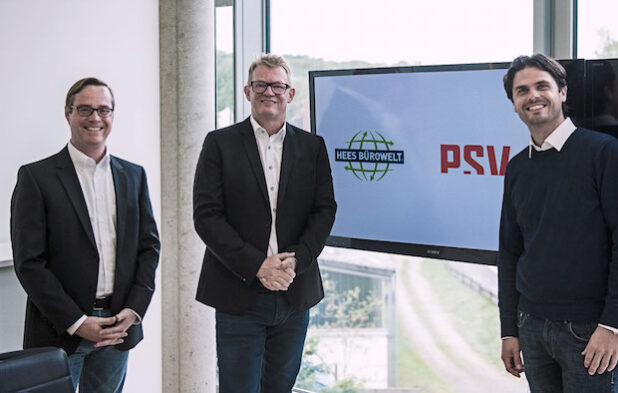 Ermitteln gemeinsam den digitalen Staus quo der Industrie in Südwestfalen: (v.l.) die Geschäftsführer Sebastian Leipold (Hees), Frank Hüttemann (Psv), Florian Leipold (Hees). Quelle: HEES