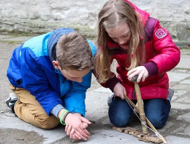 Feuer machen im Museum Wasserschloss Werdringen