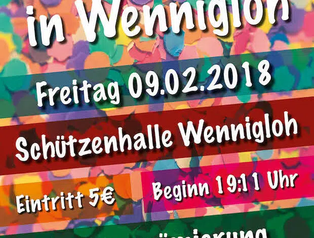 Am 09. Februar legt der Wennigloher Karneval los